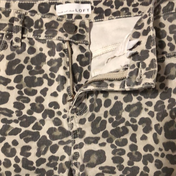 Loft leopard print skinny jeans - Picture 6 of 13